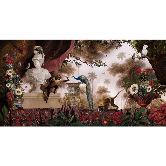 Bâche pvc Jardin oriental · 80 × 140 cm · Extérieur
