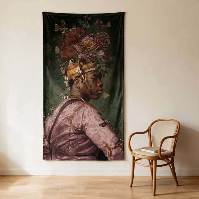 Tenture en velours Akeem · 137 × 247 cm · Intérieur