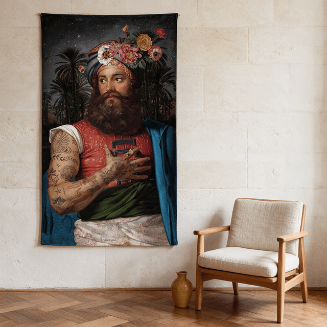 Velvet wall hanging Le grand belzoni · 77 × 137 cm · Indoor