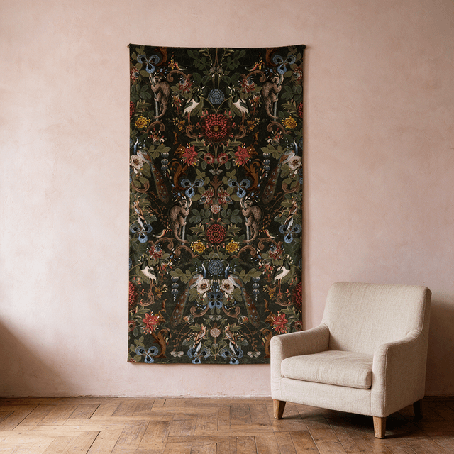 Tenture en velours Jungle · 137 × 247 cm · Intérieur