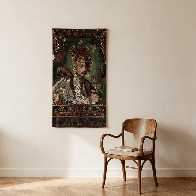 Tenture en velours Le sultan · 77 × 137 cm · Intérieur