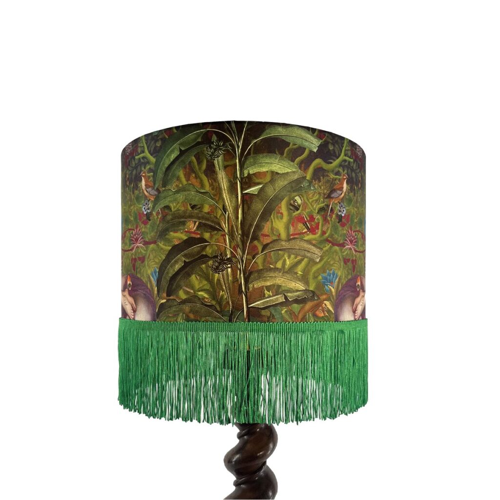 ABAT JOUR TAMBOUR 30CM AVEC FRANGE SONGE – Image 2