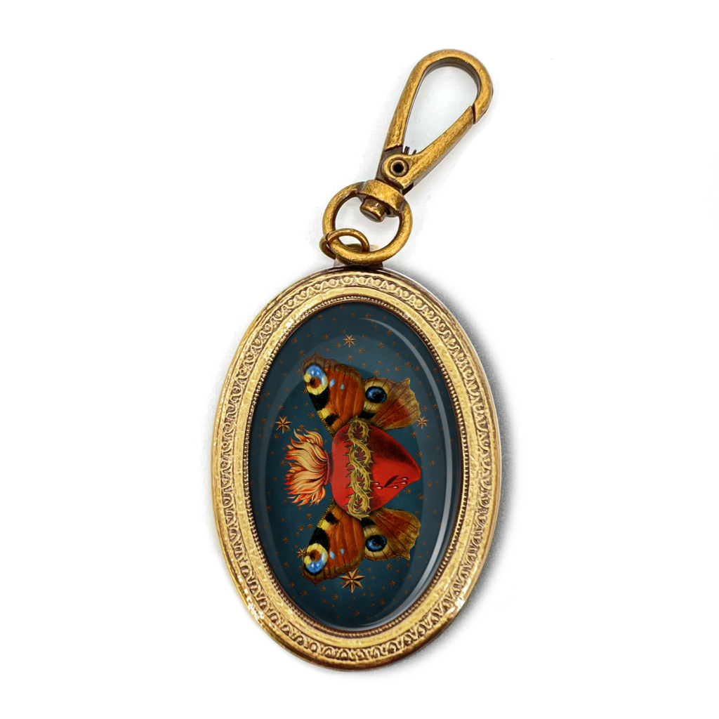 PORTE CLEFS PAPILLON SACRE HORIZONTAL