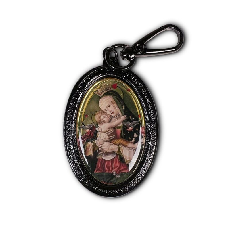 PORTE CLEFS NOIR DIVIN ENFANT