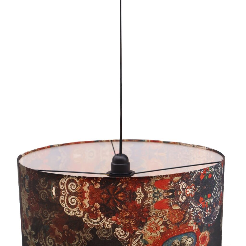 PLAFONNIER / SUSPENSION 40X36CM FRANGES PRAYER – Image 2