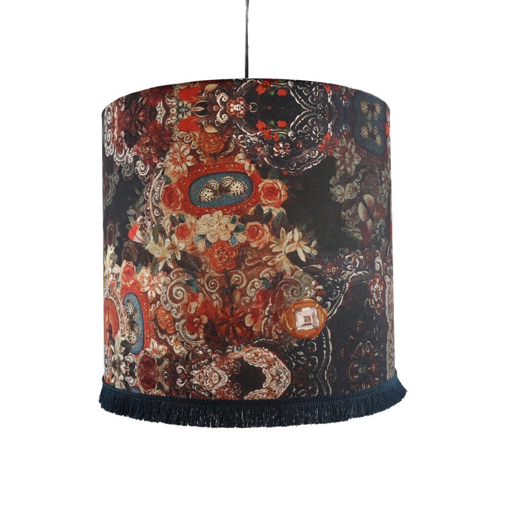 PLAFONNIER / SUSPENSION 40X36CM FRANGES PRAYER – Image 3