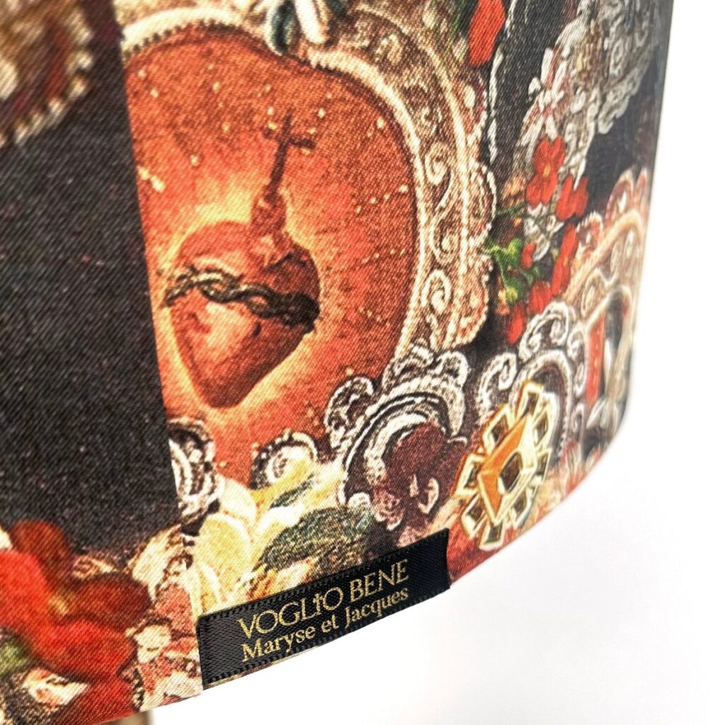 ABAT JOUR TAMBOUR 30X20CM SANS FRANGE ALL OVER PRAYER – Image 3