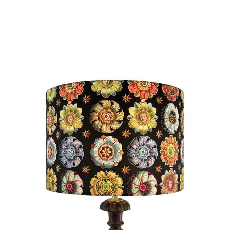ABAT JOUR TAMBOUR 30X20CM SANS FRANGE ROSACES