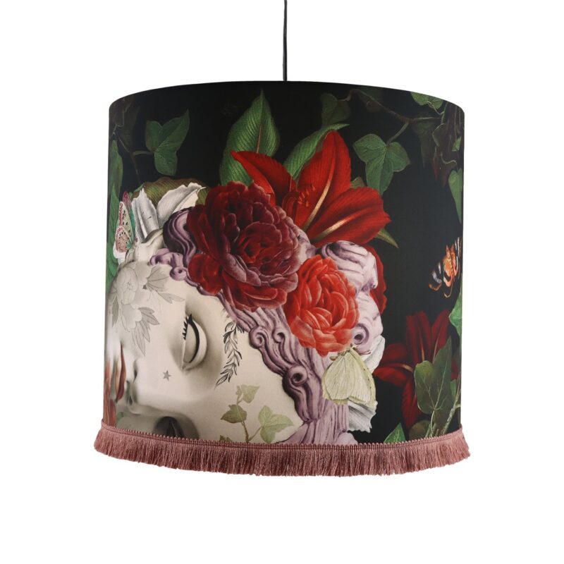 PLAFONNIER / SUSPENSION 40X36CM FRANGES APHRODITE