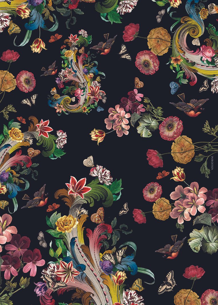 COUPON TAPISSIER FLEURS DE ROCAILLE