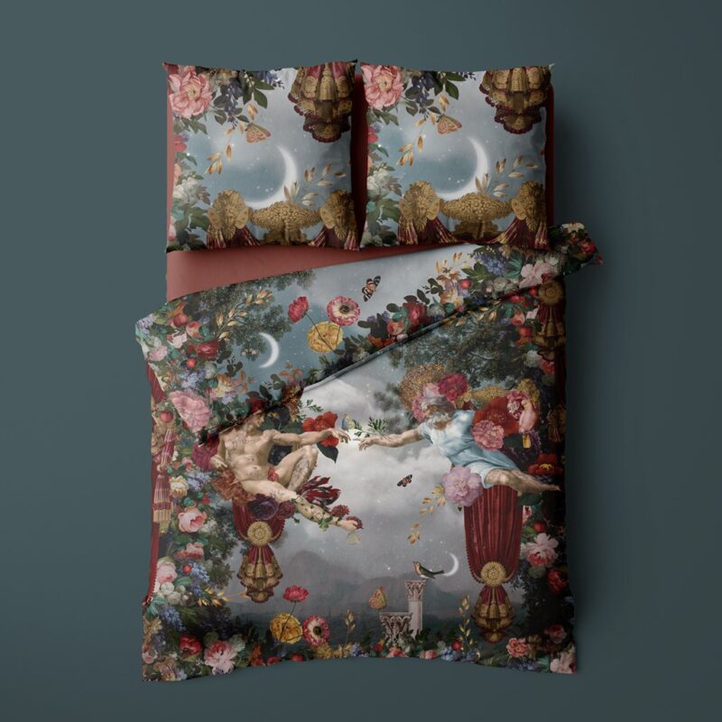 LINGE DE LIT LA CREATION D'ADAM