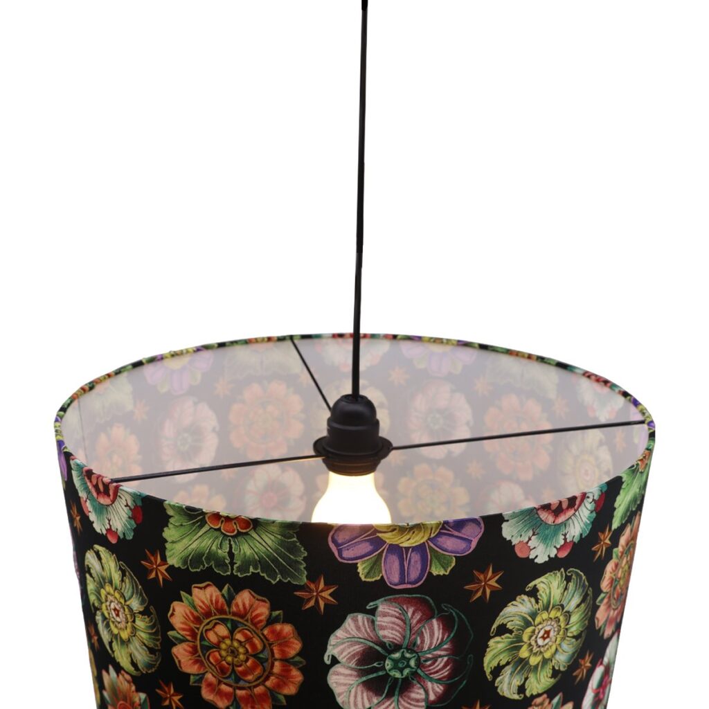 PLAFONNIER / SUSPENSION 40X36CM SANS FRANGES ROSACES – Image 2