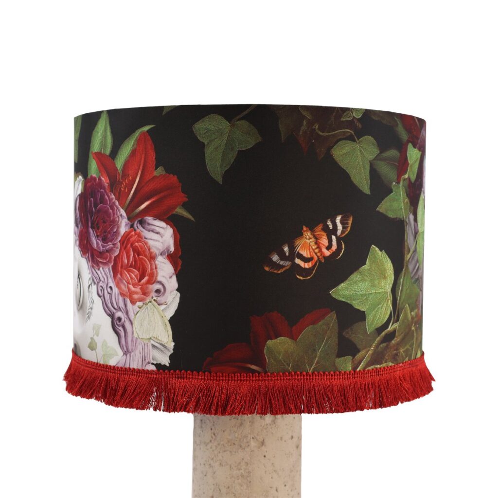 ABAT JOUR TAMBOUR 30X20CM AVEC FRANGE APHRODITE – Image 2
