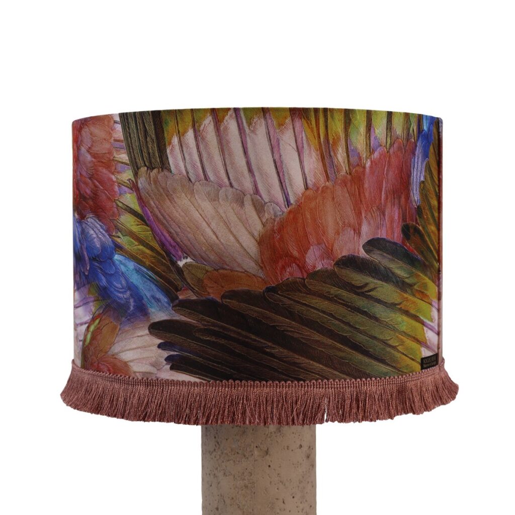 ABAT JOUR TAMBOUR 30X20CM AVEC FRANGE ALL OVER SAN MARCO – Image 2