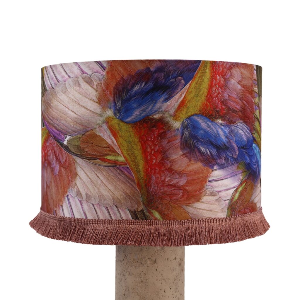 ABAT JOUR TAMBOUR 30X20CM AVEC FRANGE ALL OVER SAN MARCO – Image 3