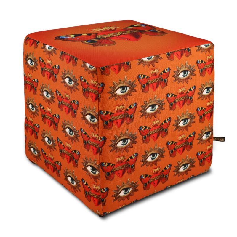POUF PAPILLON ORANGE