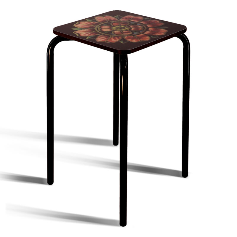 TABOURET ROSACES